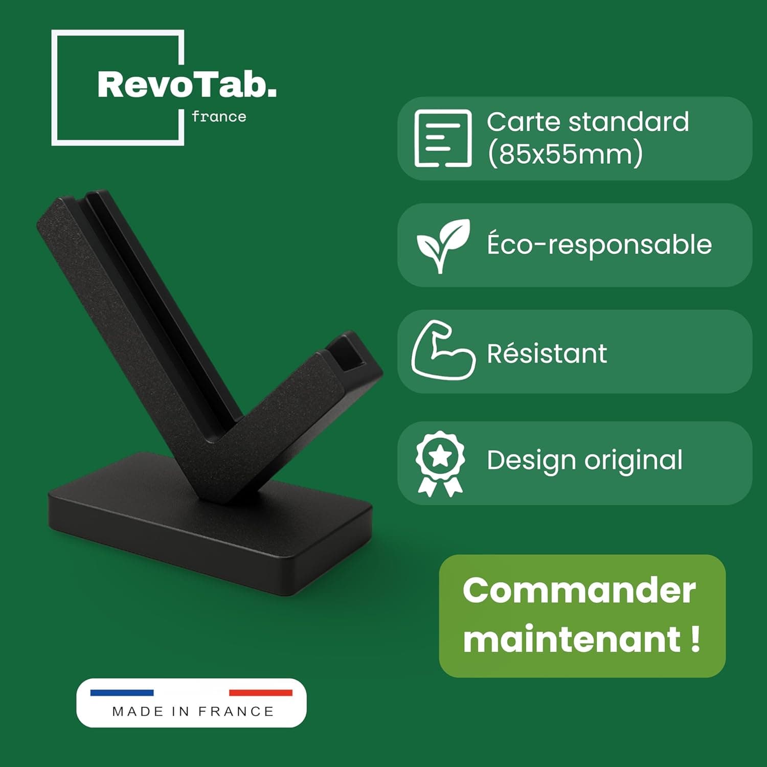 Support de Carte de Visite - Vue côté